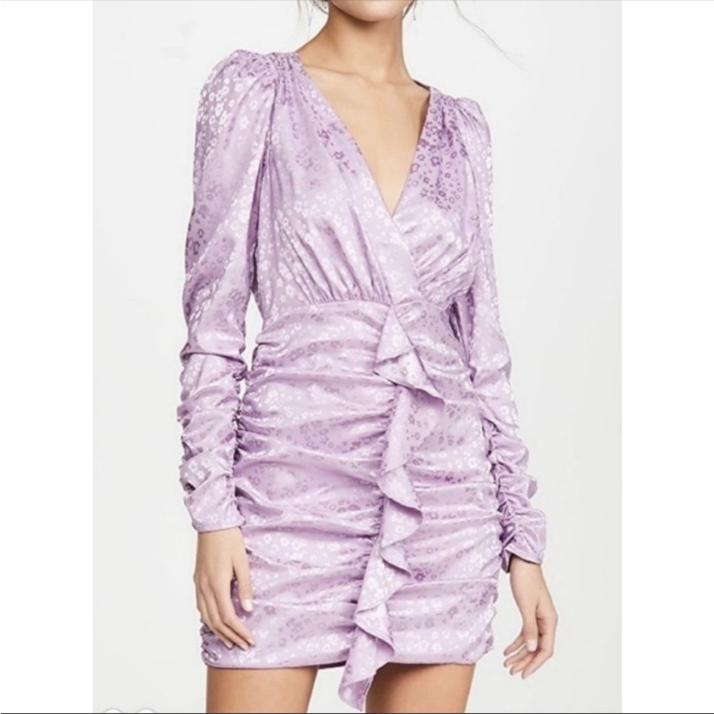 NWT For love lemons lilac purple Fiji cross front mini dress size S